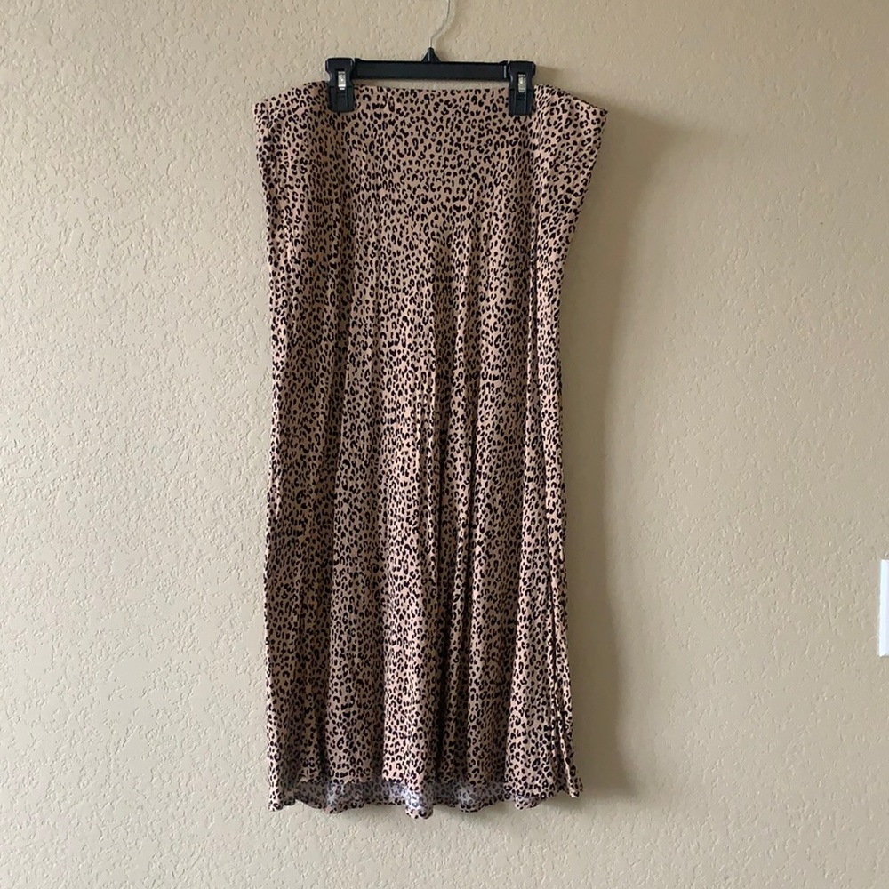 Cheetah print midi skirt
